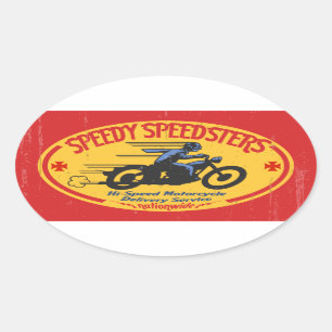 Speedy Speedsters -ov Ovale Sticker