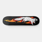 Speedy Squirrel Fiery Flames Skateboard Deck (Horizontaal)