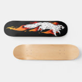 Speedy Squirrel Fiery Flames Skateboard Deck (Horizontaal)