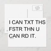 Speedy Texter Briefkaart (Voorkant / Achterkant)