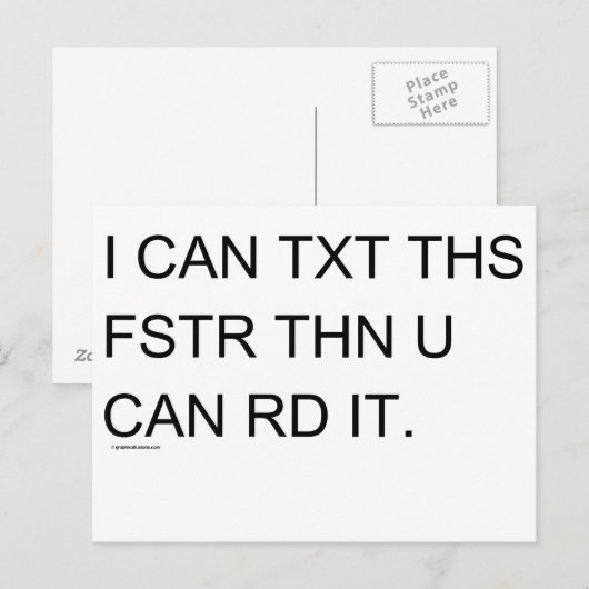 Speedy Texter Briefkaart (Voorkant / Achterkant)