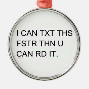 Speedy Texter Metalen Ornament