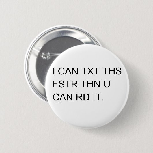 Speedy Texter Ronde Button 5,7 Cm (Voorkant /achterkant)