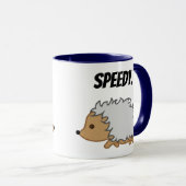 Speedy the Hedgehog, Funny Fast Animal Cartoon Mok (Voorkant rechts)