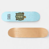 Speedy Tortoise op Light Blue Persoonlijk Skateboard (Horizontaal)