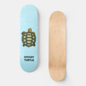 Speedy Tortoise op Light Blue Persoonlijk Skateboard (Voorkant)