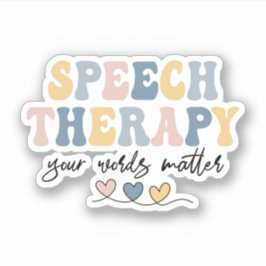 Speekertherapie Therapie, SLP-cadeau Sticker
