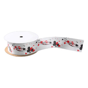 Speekkaarten Clubs Ace Spades Diamonds Satijnen Lint