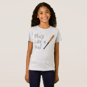 Speel als een Girl Baseball Bat Glitter T-shirt (Voorkant volledig)