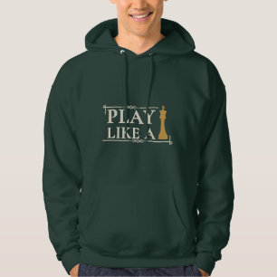 Speel als een Koning – Krachtige Strategie Quote - Hoodie