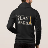 Speel als een Koning – Krachtige Strategie Quote - Hoodie (Achterkant)