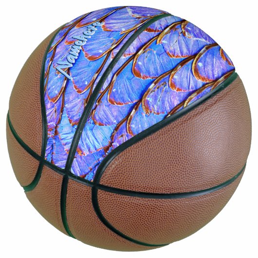 Speel als een meisje! Aangepaste vlindervleugels Basketbal (Schuin)