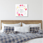 Speel als een meisje canvas print (Insitu (Slaapkamer))