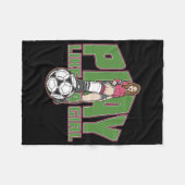 Speel als een meisje voetbal fleece deken (Voorkant (Horizontaal))