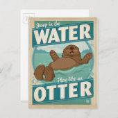 Speel als een otter briefkaart (Voorkant / Achterkant)