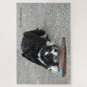 Speel alsjeblieft met me Border Collie dog persona Legpuzzel (Verticaal)