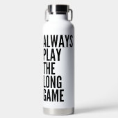 'Speel Altijd Het Lange Spel' Consistentie Groei Waterfles (Voorkant)