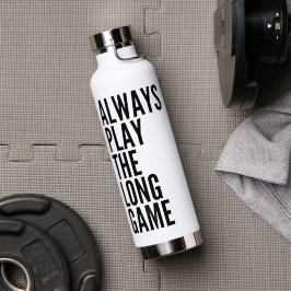'Speel Altijd Het Lange Spel' Consistentie Groei Waterfles