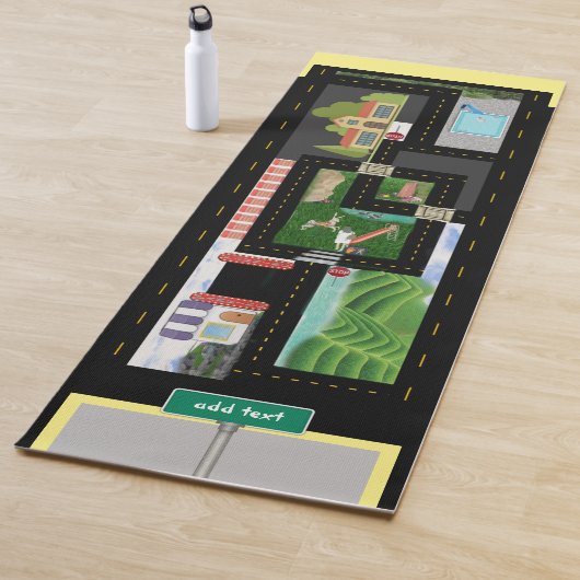 Speel auto's en Hop Scotch Vloermat Yogamat (In situ)