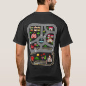 Speel auto's en train op papa of mama's rug t-shirt (Achterkant)