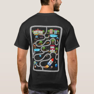 Speel auto's op de rug van vader of moeder, perfec t-shirt