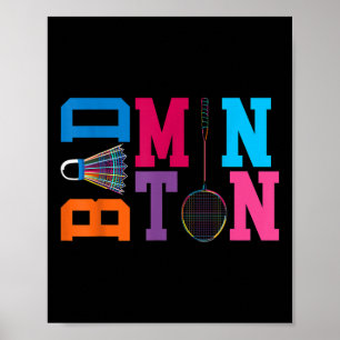 Speel Badminton Voor Altijd Game Sport Badminton Poster