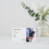 Speel bagpipe, Music Store, Street, City, Sta.. Visitekaartje (Staand voorkant)