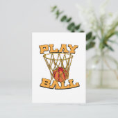 Speel Bal Basketbal. Briefkaart (Staand voorkant)