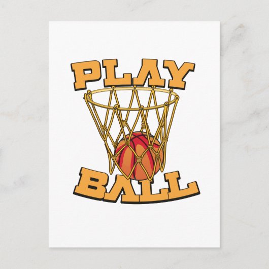 Speel Bal Basketbal. Briefkaart (Voorkant)