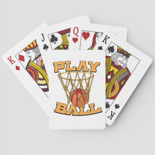 Speel Bal Basketbal. Pokerkaarten (Achterkant)