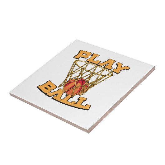 Speel Bal Basketbal. Tegeltje (Zijkant)