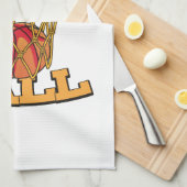 Speel Bal Basketbal. Theedoek (Quarter Fold)