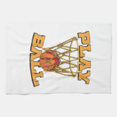 Speel Bal Basketbal. Theedoek (Horizontaal)