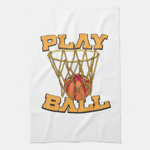 Speel Bal Basketbal. Theedoek