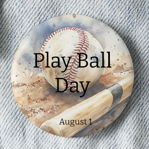 Speel Bal Dag - Honkbal Ronde Button 5,7 Cm