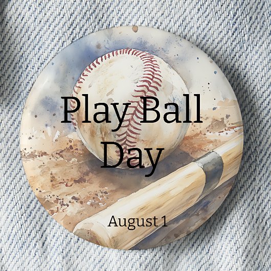 Speel Bal Dag - Honkbal Ronde Button 5,7 Cm