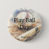Speel Bal Dag - Honkbal Ronde Button 5,7 Cm (Voorkant)