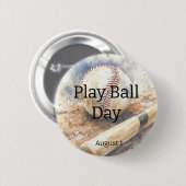 Speel Bal Dag - Honkbal Ronde Button 5,7 Cm (Voorkant /achterkant)