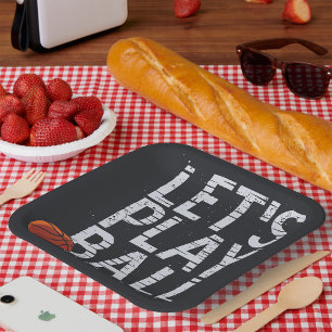 Speel bal die wordt geboren om te winnen papieren bordje