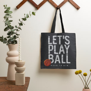 Speel bal die wordt geboren om te winnen tote bag