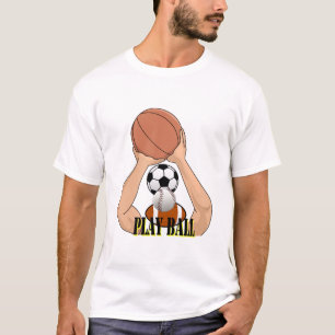 Speel Bal Sport Games Cartoon Kunst T-shirt