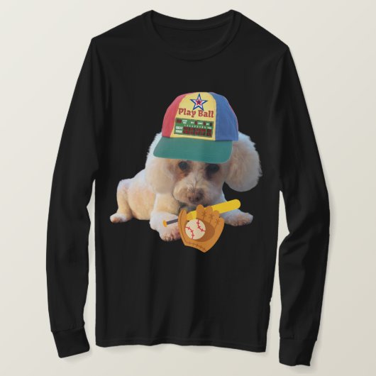 Speel Ball Poodle Mannen T-shirt (Design voorkant)