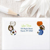 Speel Ball Sports Ball Baby shower Adresetiketten Etiket (Insitu)