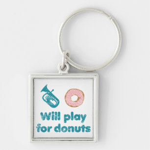 Speel baritone voor Donuts Music Gift Sleutelhanger