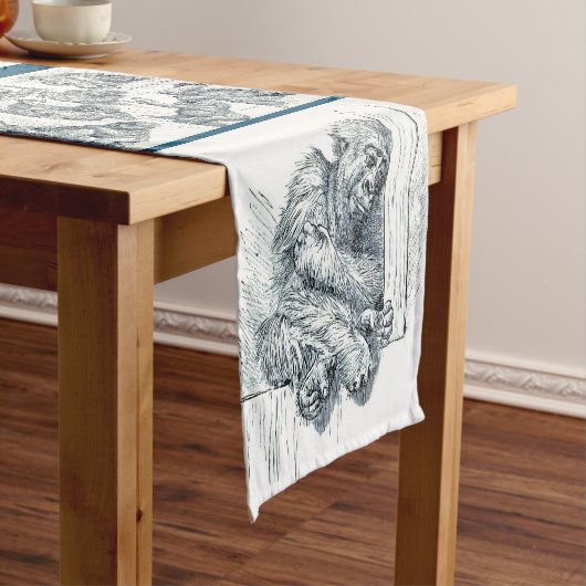 Speel bij Young Gorilla Table Runner Korte Tafelloper (Voorbeeld)