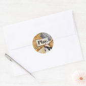 Speel. Blad Muzieknotities  Piano Ronde Sticker (Envelop)