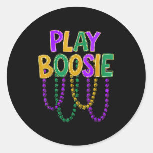 Speel Boosie Kralen Mardi Gras Carnaval Louisiana Ronde Sticker
