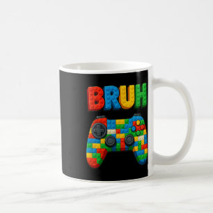 Speel Bouwblokken Bruh Zeggen Grappige Gamer Jonge Koffiemok