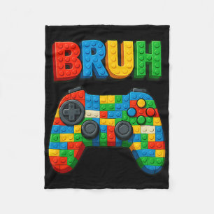 Speel Bouwstenen Bruh Zeggen Grappige Gamer Jongen Fleece Deken