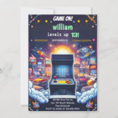 Speel Boy Cool Kinder Gaming Level Up 13th Verjaar Kaart (Voorkant)
